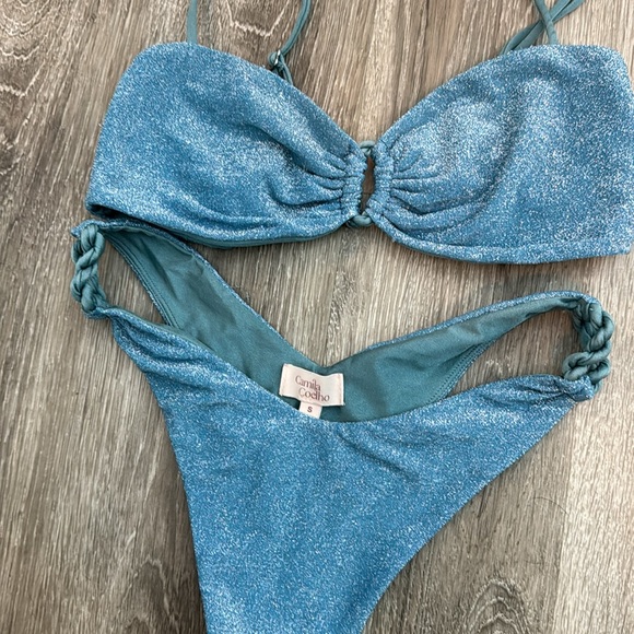 Camilla Coelho swim shiny blue bikini - Picture 2 of 3